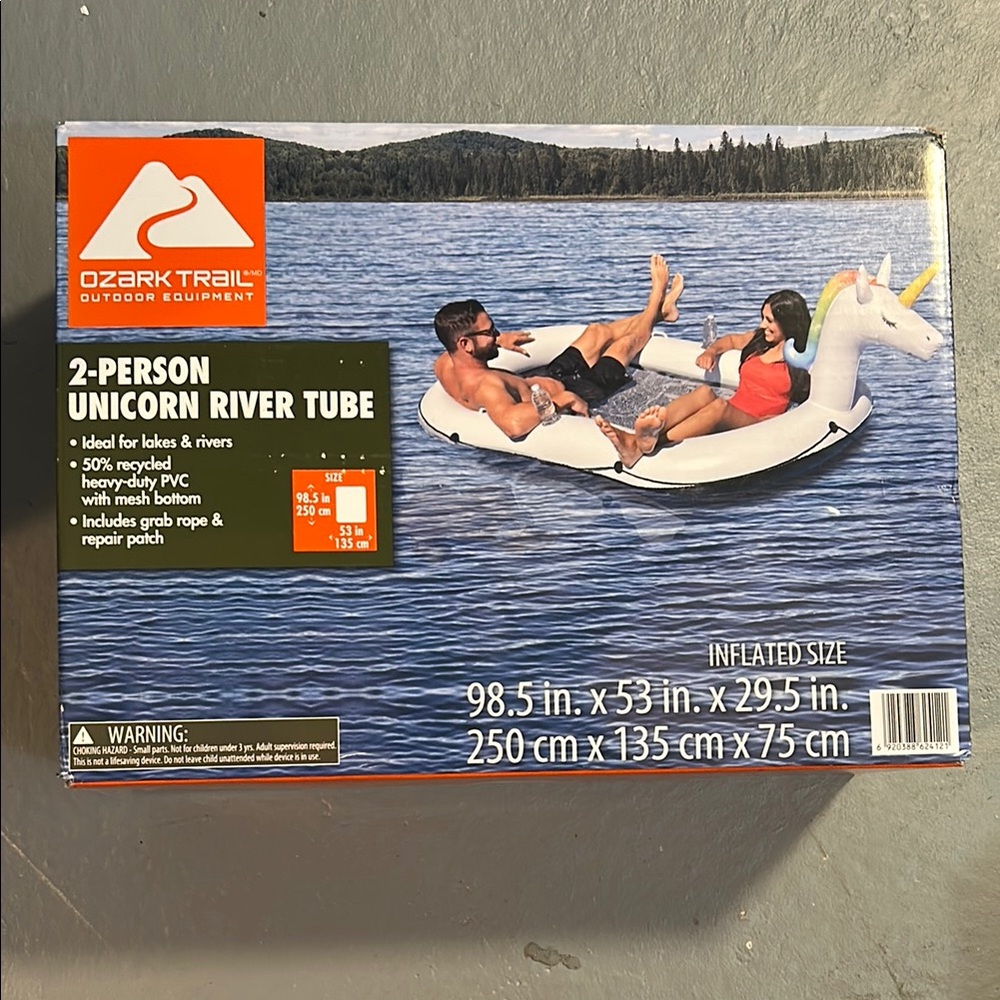 NEW Sealed Ozark Trail 2-Person Unicorn River Tube floater